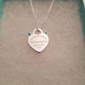 Devil Heart Tag Necklace